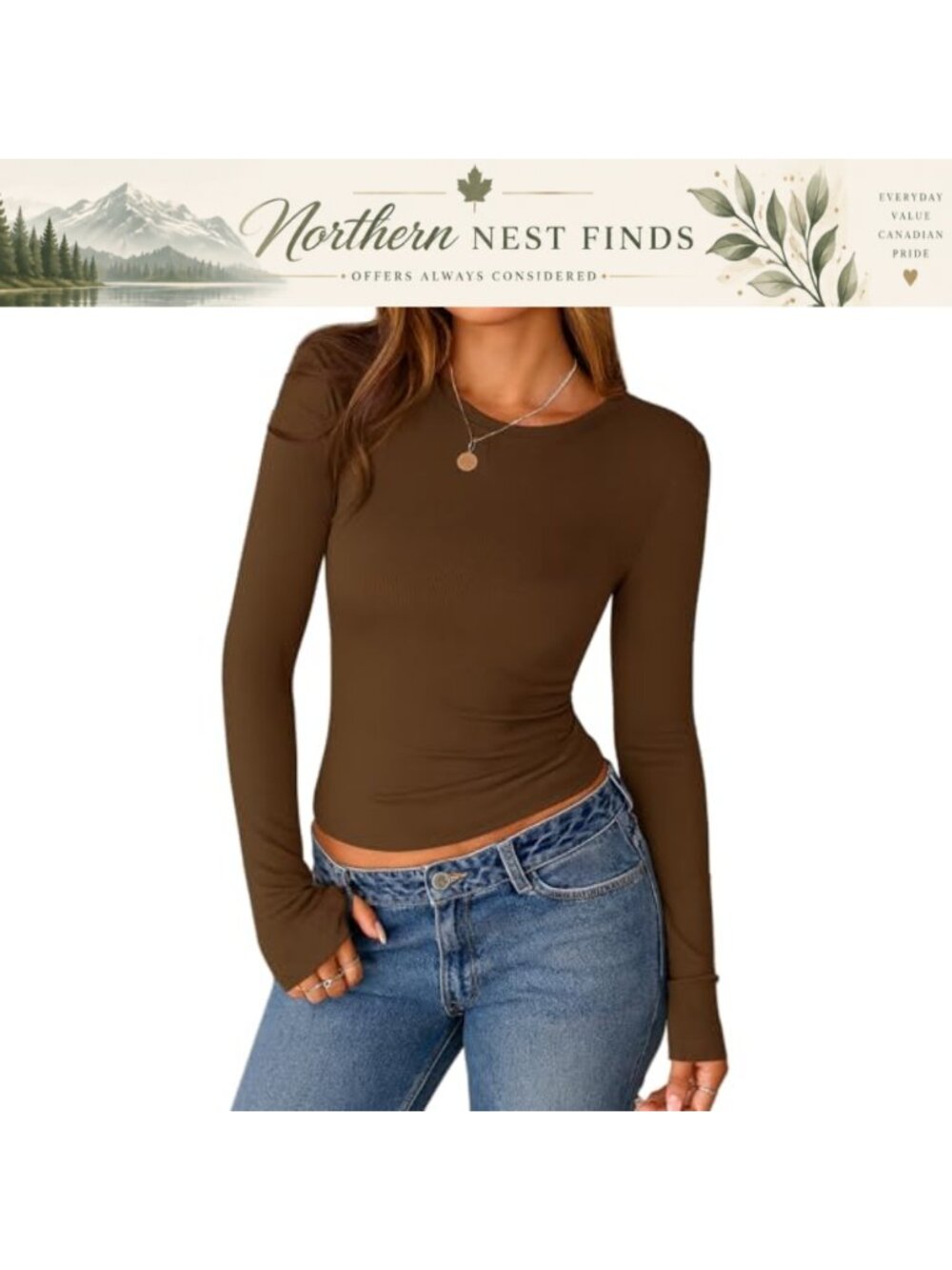 Womens Ribbed Knit Long Sleeve Crewneck Slim Fit Tunic Top